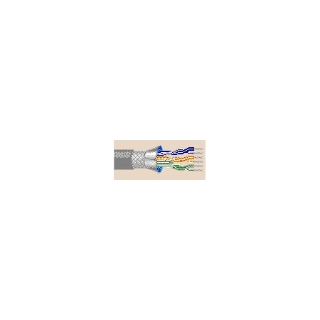 Belden Multi-Conductor Cable, TNC, 24 AWG, 9 C, Gray, PVC, Stranded, 300V AC, Indoor, 1000 ft B8333